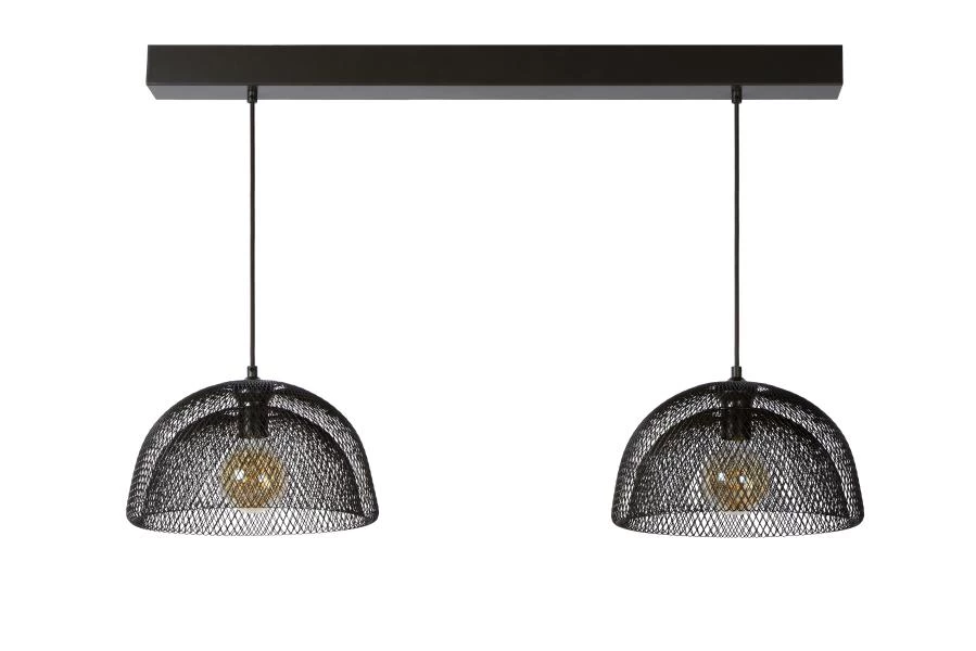 Lucide MESH - Pendant light - 2xE27 - Black - turned off